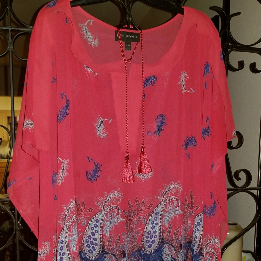 Coral - Butterfly Sleeve Top
